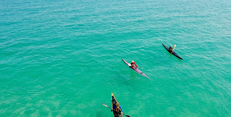 kayaking clear water